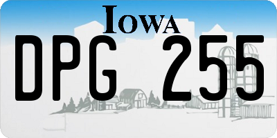 IA license plate DPG255