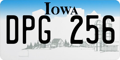 IA license plate DPG256