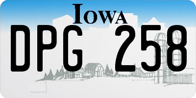 IA license plate DPG258