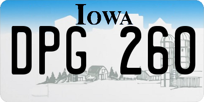 IA license plate DPG260