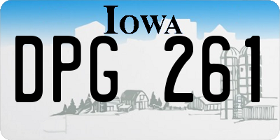 IA license plate DPG261