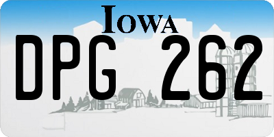 IA license plate DPG262