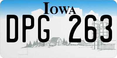 IA license plate DPG263