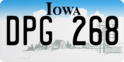IA license plate DPG268