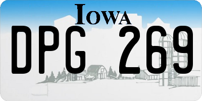 IA license plate DPG269