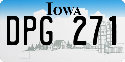 IA license plate DPG271