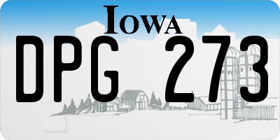 IA license plate DPG273