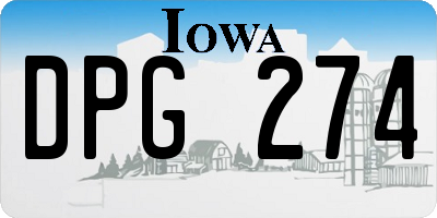 IA license plate DPG274