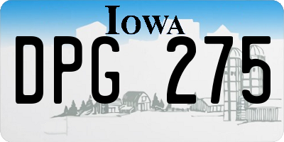IA license plate DPG275
