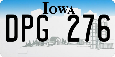IA license plate DPG276