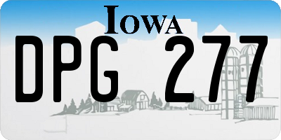 IA license plate DPG277