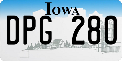 IA license plate DPG280