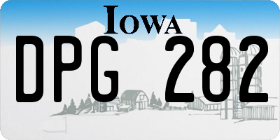 IA license plate DPG282