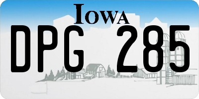 IA license plate DPG285