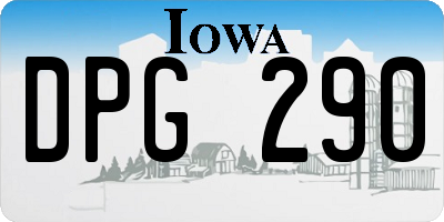 IA license plate DPG290