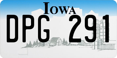 IA license plate DPG291