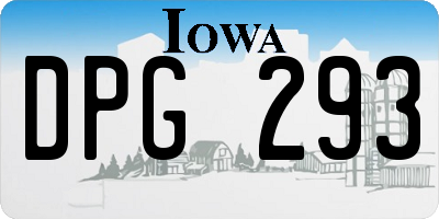 IA license plate DPG293