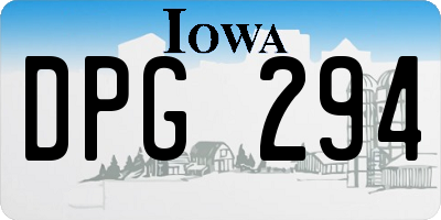 IA license plate DPG294