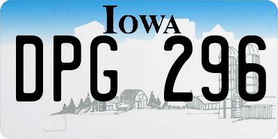 IA license plate DPG296