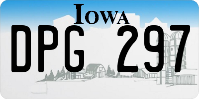 IA license plate DPG297