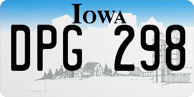 IA license plate DPG298