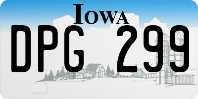 IA license plate DPG299