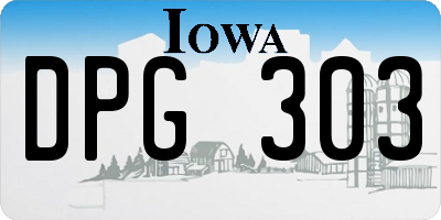 IA license plate DPG303