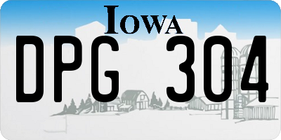 IA license plate DPG304