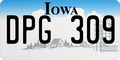 IA license plate DPG309