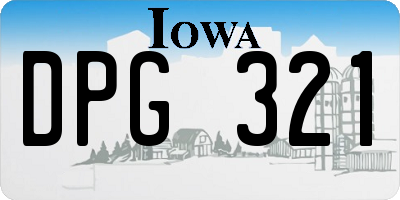 IA license plate DPG321