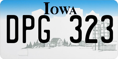 IA license plate DPG323