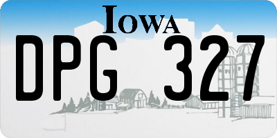 IA license plate DPG327