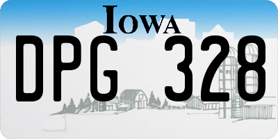 IA license plate DPG328