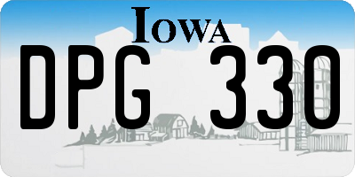 IA license plate DPG330