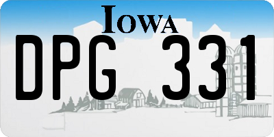IA license plate DPG331