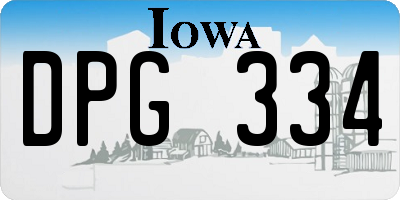 IA license plate DPG334