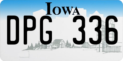 IA license plate DPG336