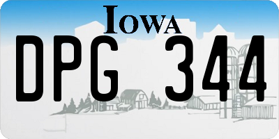 IA license plate DPG344