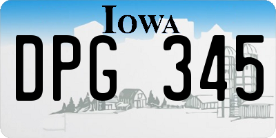 IA license plate DPG345