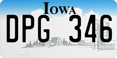 IA license plate DPG346
