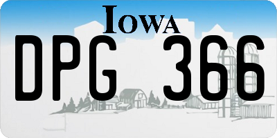 IA license plate DPG366
