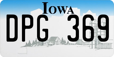 IA license plate DPG369