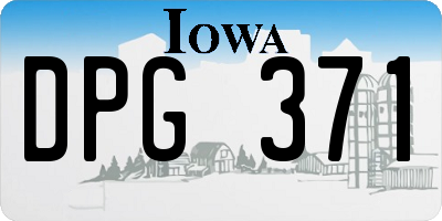 IA license plate DPG371