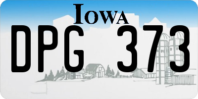 IA license plate DPG373