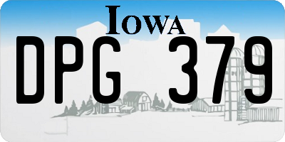 IA license plate DPG379