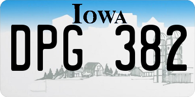 IA license plate DPG382