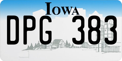 IA license plate DPG383