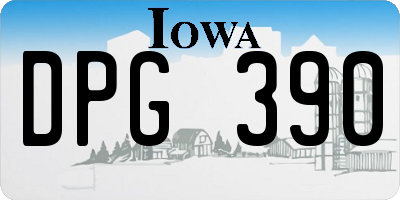 IA license plate DPG390