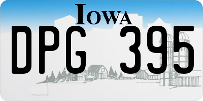 IA license plate DPG395