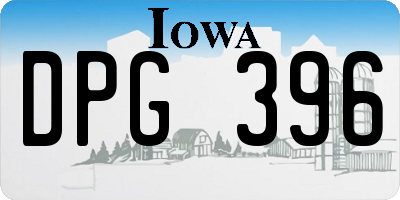 IA license plate DPG396